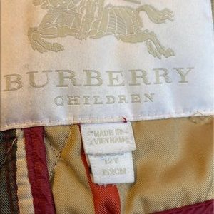 Girls Burberry Vintage Jacket